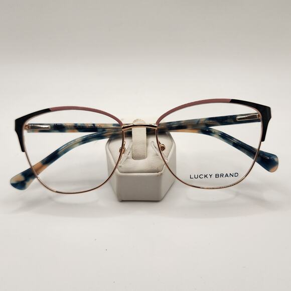 Lucky Brand VLBD128 Blush Teal Eyeglasses Frames Cat Eye Metal Full Rim main image 5